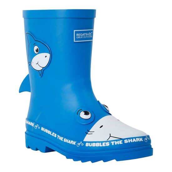 Regatta Childrens/Kids Mudplay II Bubbles The Shark Wellington Boots (Blue)