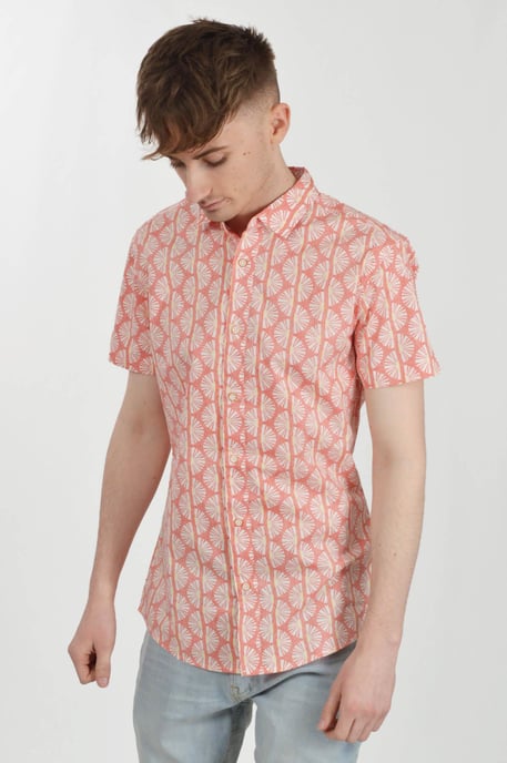 Print Cotton Short Sleeve Shirt - Image 2