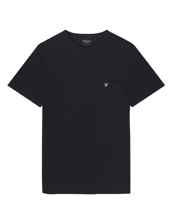 Lyle & Scott Men's Plain Pique Pocket T-Shirt in Navy