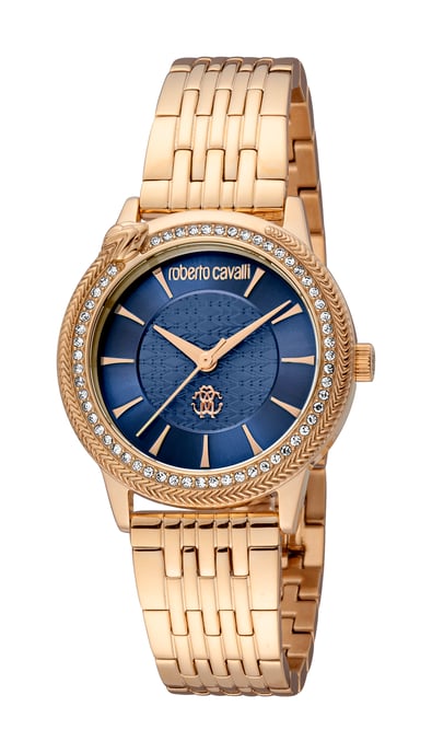 RC5L037M0075 Roberto Cavalli Womens Quartz Stainless Steel Dark Blue 5 ATM 32 mm Watch