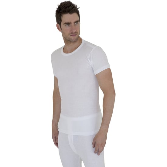 Floso Heren Thermisch Ondergoed Korte Mouwen Vest Top (Viscose Premium Range) (Wit) - Image 2