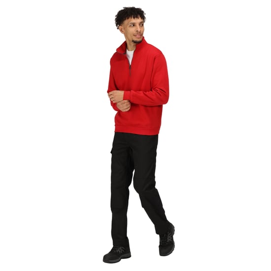 Regatta Mens Pro Quarter Zip Sweatshirt (Classic Red)