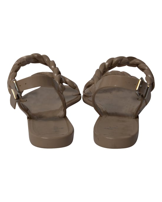 Givenchy Jelly Plate Chain Flat Sandals in Beige Plastic - Image 4