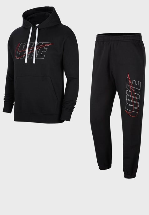 Nike Club trainingspak voor heren in zwart - Image 3