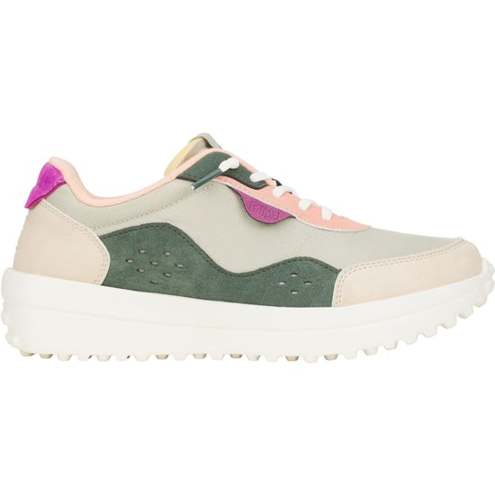 HEYDUDE Hayden Colorblock Polyester Damestrainers Dusty Olive/Multi - Image 6