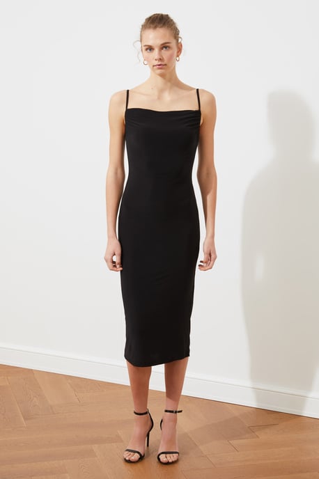 Trendyol Vrouw/Meisje  Col nek Bodycon Midi Jurk - Image 3