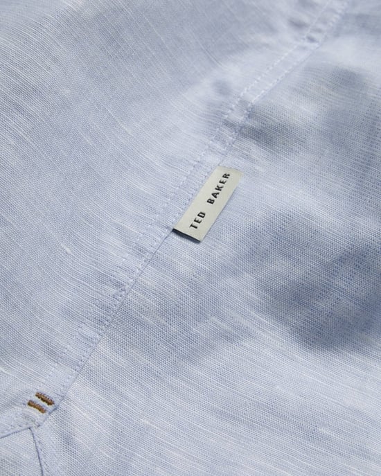 Ted Baker Palomas Heren Korte Mouwen Linnen Shirt - Image 5