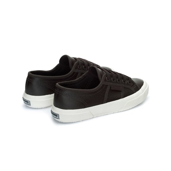 Superga Unisex 2750 Efglu Leather Trainers voor volwassenen (Bristol Zwart/Avorio) - Image 2