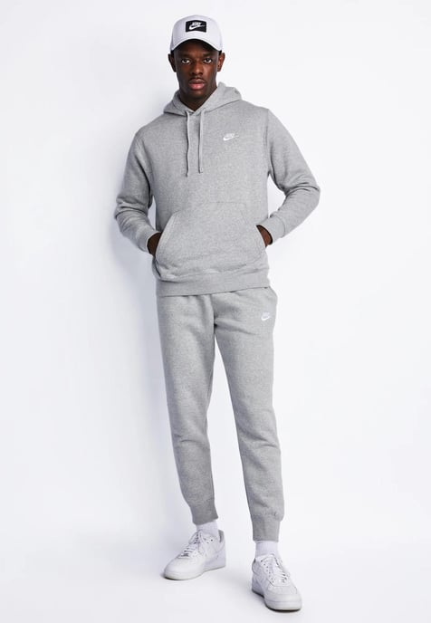Nike Heren Club pullover hoodie trainingspak in grijs - Image 1
