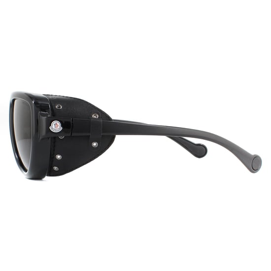Moncler Zonnebril ML0089 01D Glanzende Zwarte Rook Gepolariseerd - Image 3