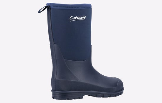 Cotswold Hilly Neoprene Tpr+neopreen Kinderen Marineblauwe Regenlaarzen - Image 3