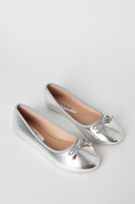 Flower Girl Ariel Bow Detail Ballet Pumps