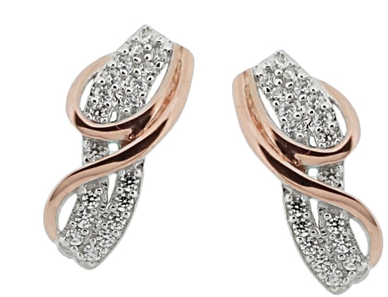 Orphelia 'Elsia' Dames 925 Sterling Zilveren Oorbellen - Zilver/Roze ZO-7027 - Image 3