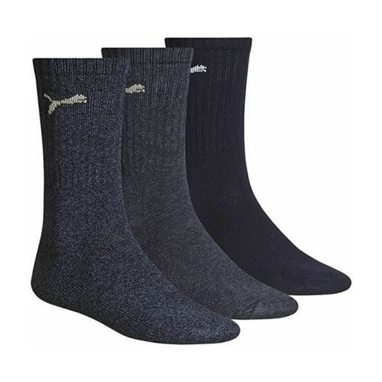 Puma Unisex Sportsokken voor volwassenen (set van 3 stuks) (Marine) - Image 2