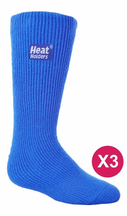 Heat Holders - Set van 3 thermo wintersokken voor kinderen - Koningsblauw - Image 1