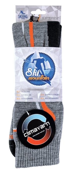 Comodo - Unisex Kniehoge Merino Wollen Skisokken - Grijs - Image 2