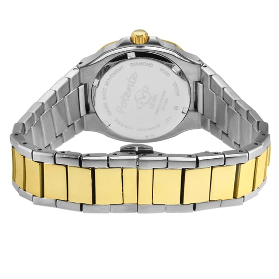 GV2 Potente Lady Blue MOP dial, 316L Stainless Steel Two toned IPYG Diamond Swiss Quartz Watch