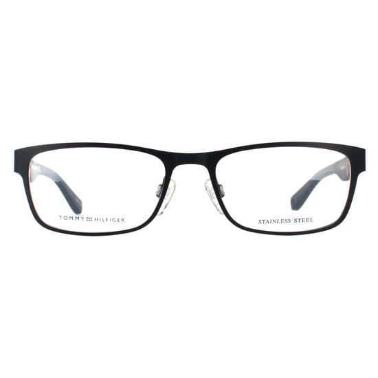 Tommy Hilfiger Rectangular Mens Matte Blue Glasses Frames