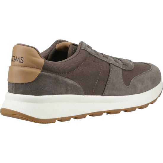 TOMS TRVL Lite Retro Leer Heren Olijf Trainers - Image 2