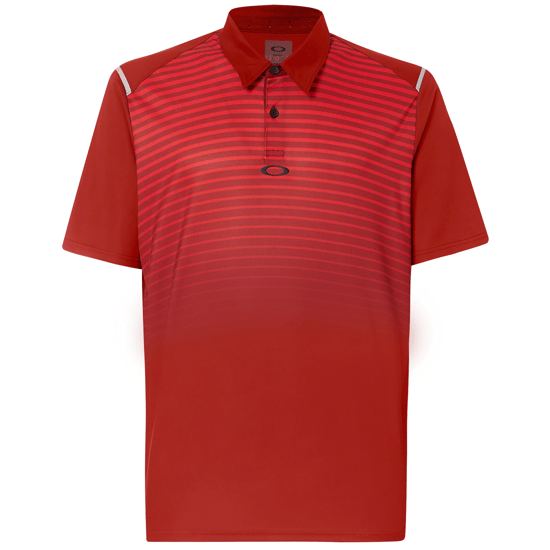 Oakley Short Sleeve Red Striped Mens Golf Polo Shirt 434229 80U