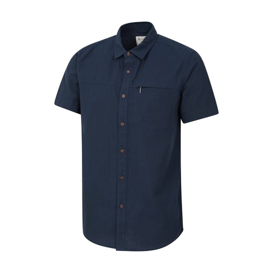 Mountain Warehouse Heren Kokosnoot Slub Overhemd met Korte Mouwen (Donkerblauw) - Image 5
