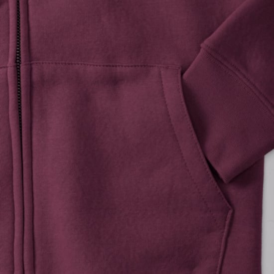 Russell Dames Premium Authentieke Hoodie met rits (3-laagse stof) (Bourgondië) - Image 4
