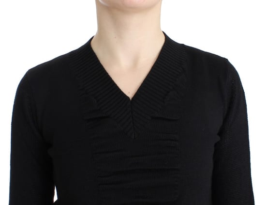 Costume National Women's Black V-neck wool sweater