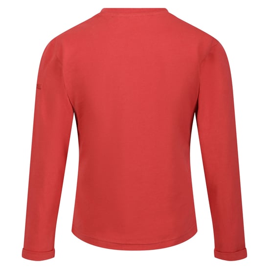 Regatta Childrens/Kids Wenbie III Good Vibes Club Long-Sleeved T-Shirt (Mineral Red)