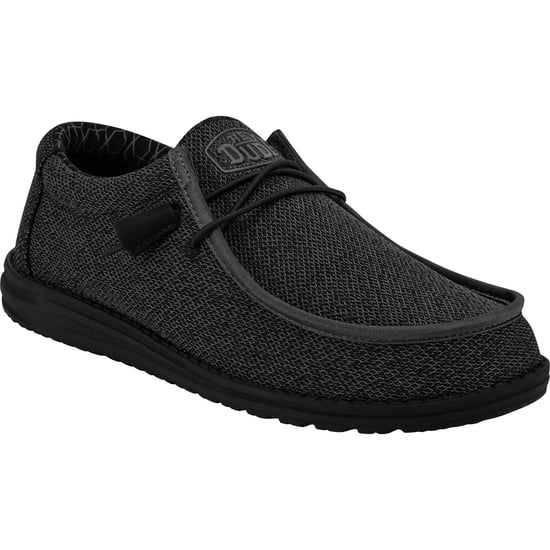 HEYDUDE Wally Sox Faux Suede Heren Micro Totaal Zwart Bootschoenen - Image 1