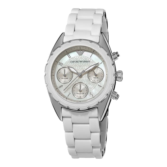 Emporio Armani Dameshorloge Kwarts Wit & Zilver - Image 1