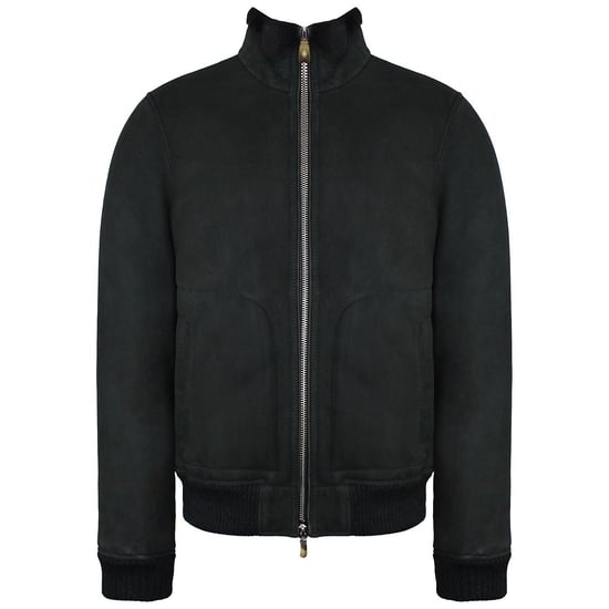 Hackett Mayfair Shearling heren donker chocolade bomberjack - Image 1