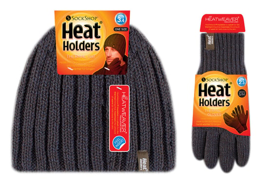 Heat Holders Dikke thermo muts en handschoenenset voor heren - Khaki Green - Image 2