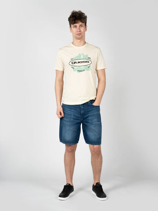 Guess T-Shirt LA Logo Mannen geel - Image 2