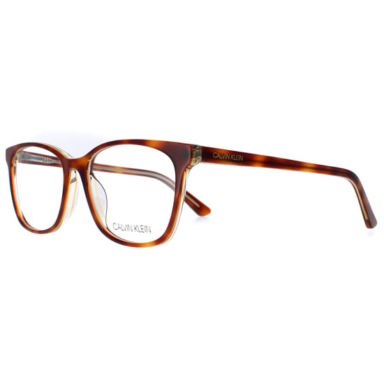 Calvin Klein Rectangle Unisex Brown Tortoise Glasses