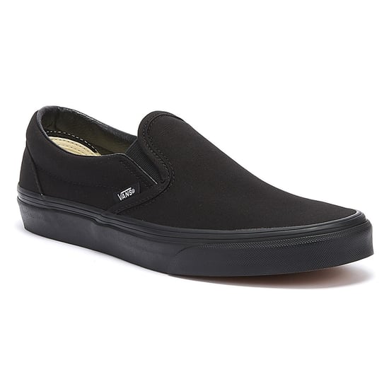Vans Classic Slip-On Unisex True Black Canvas Skate Trainers - Image 2