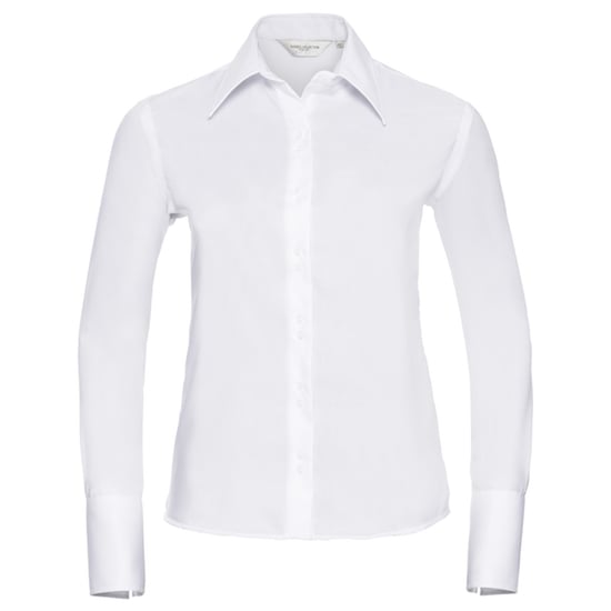 Russell Collection Dames/Dames Ultimate Non-Iron Getailleerde Overhemd met Lange Mouwen (Wit) - Image 1