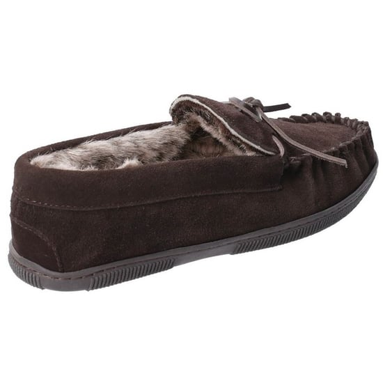 Hush Puppies Heren Ace Slip On Leren Slipper (Chocolade) - Image 2