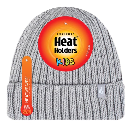 Heat Holders Dikke dikke geribbelde muts voor meisjes - Wolkengrijs - Image 2