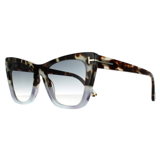 Tom Ford Cat Eye Womens Coloured Havana Grey Gradient