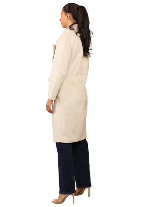 Bershka dames Trenchcoat met twee rijen knopen in Ivoor - Image 3