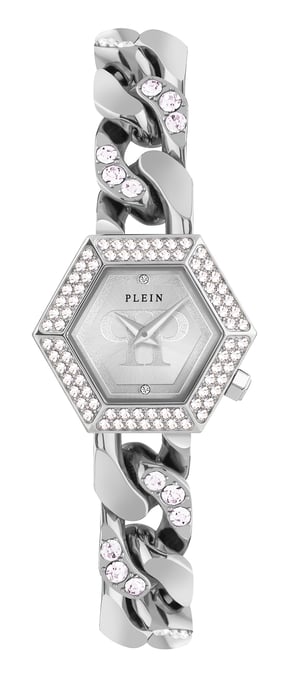 Philipp Plein The Hexagon Groumette Dames Zilveren Horloge PWWBA0123 - Image 1