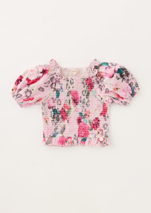 Erica Floral Shirred Top