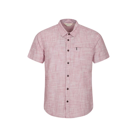 Mountain Warehouse Heren Kokosnoot Slub Overhemd met Korte Mouwen (Rood) - Image 1