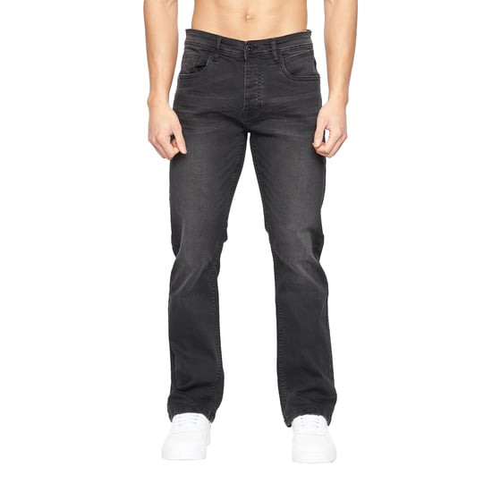 Crosshatch Heren Winsbury Bootcut Jeans (Zwart wassen) - Image 1