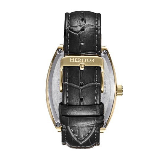 Heritor Automatische Masterson Semi-Skelet Veelzijdige Leren Band Horloge - Image 3