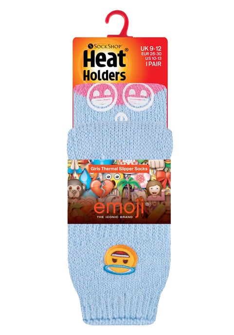 Heat Holders Karakter thermo pantoffelsokken voor kinderen - Emoji Angel Face - Image 2