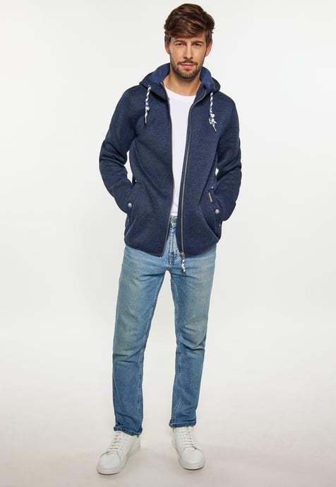 Schmuddelwedda Gebreide fleeceblouse Heren marine gem - Image 2