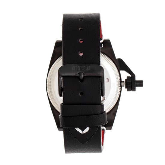 Shield Pascal Leather-Band Men's Diver Watch