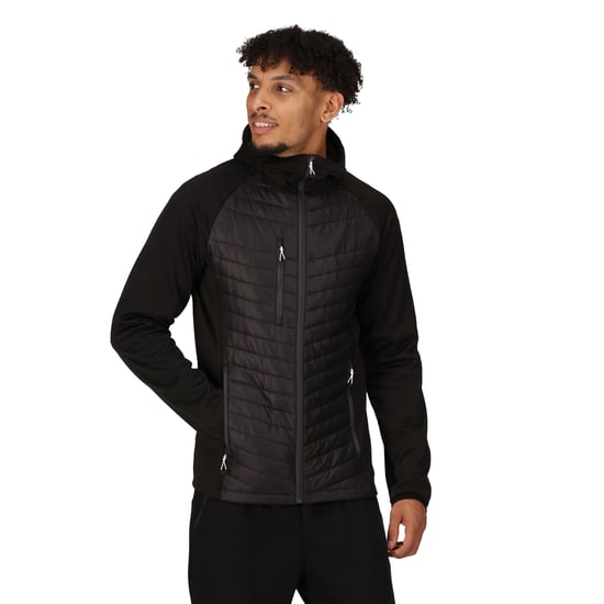 Regatta Heren Navigate Quilted Hybride Jas (Zwart/Seal Grijs) - Image 3