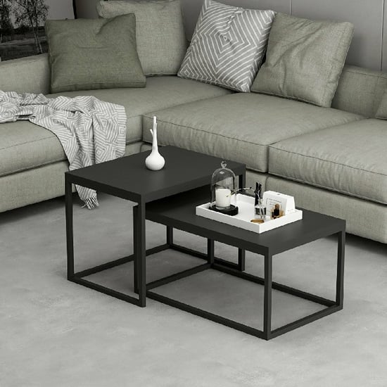 HOMEMANIA Leka Coffee Table, in Black